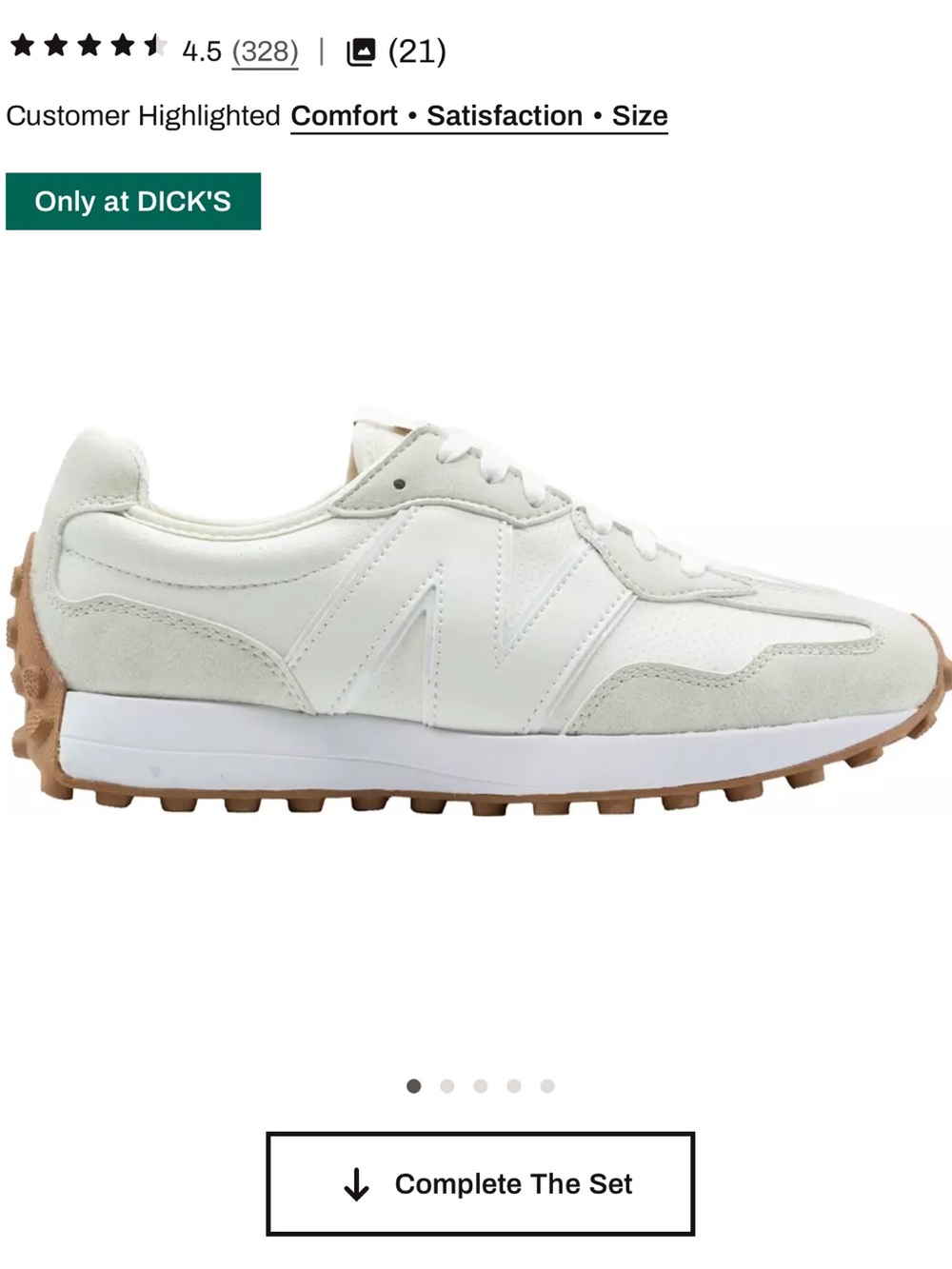New Balance & CALIA Women's 327 Golf Shoes - Sand Gum sole - Picture 3 of 9